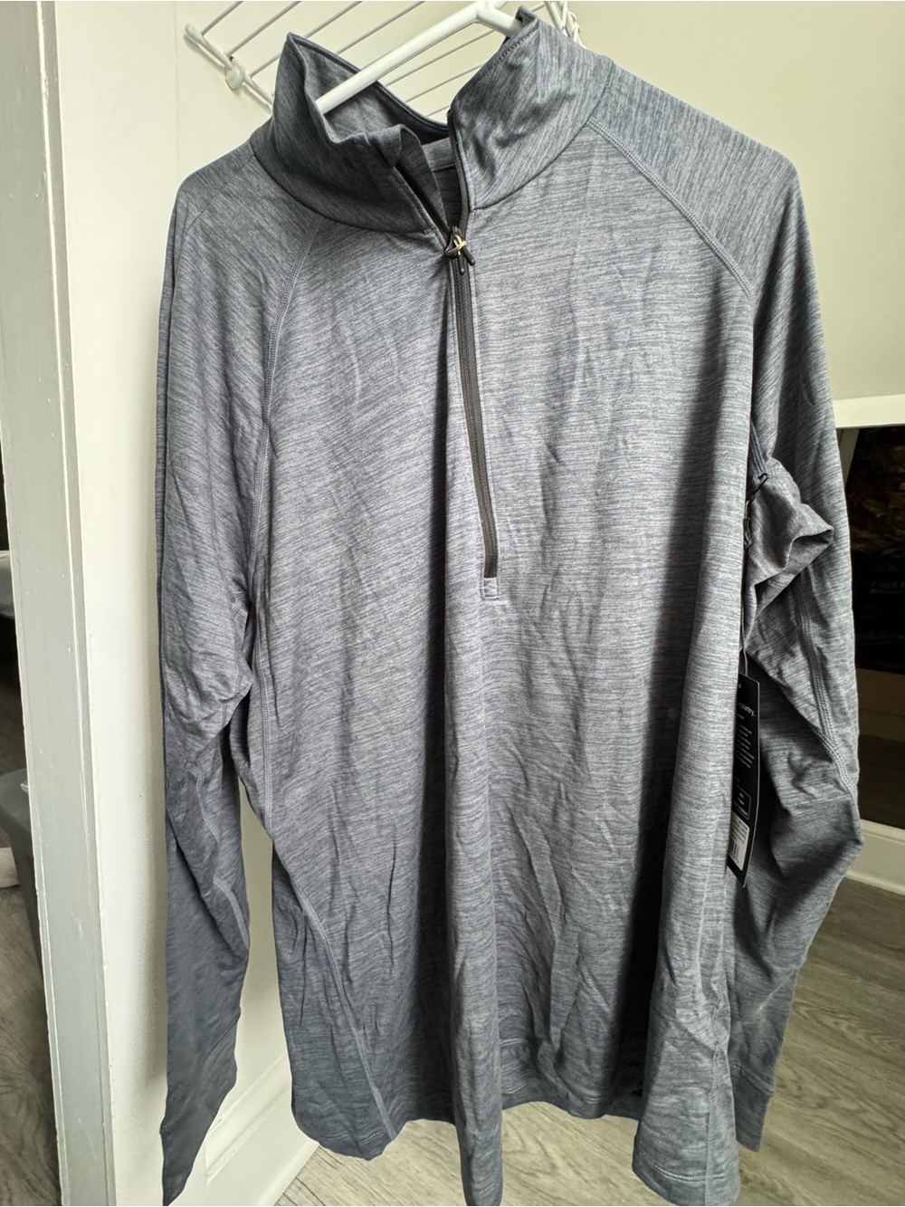 Men's Gray Quarter-Zip Performance Pullover